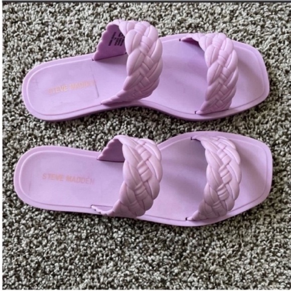 NWT Steve Madden Bohemia Slides / Flats - Size 7 - Lilac - Picture 3 of 6